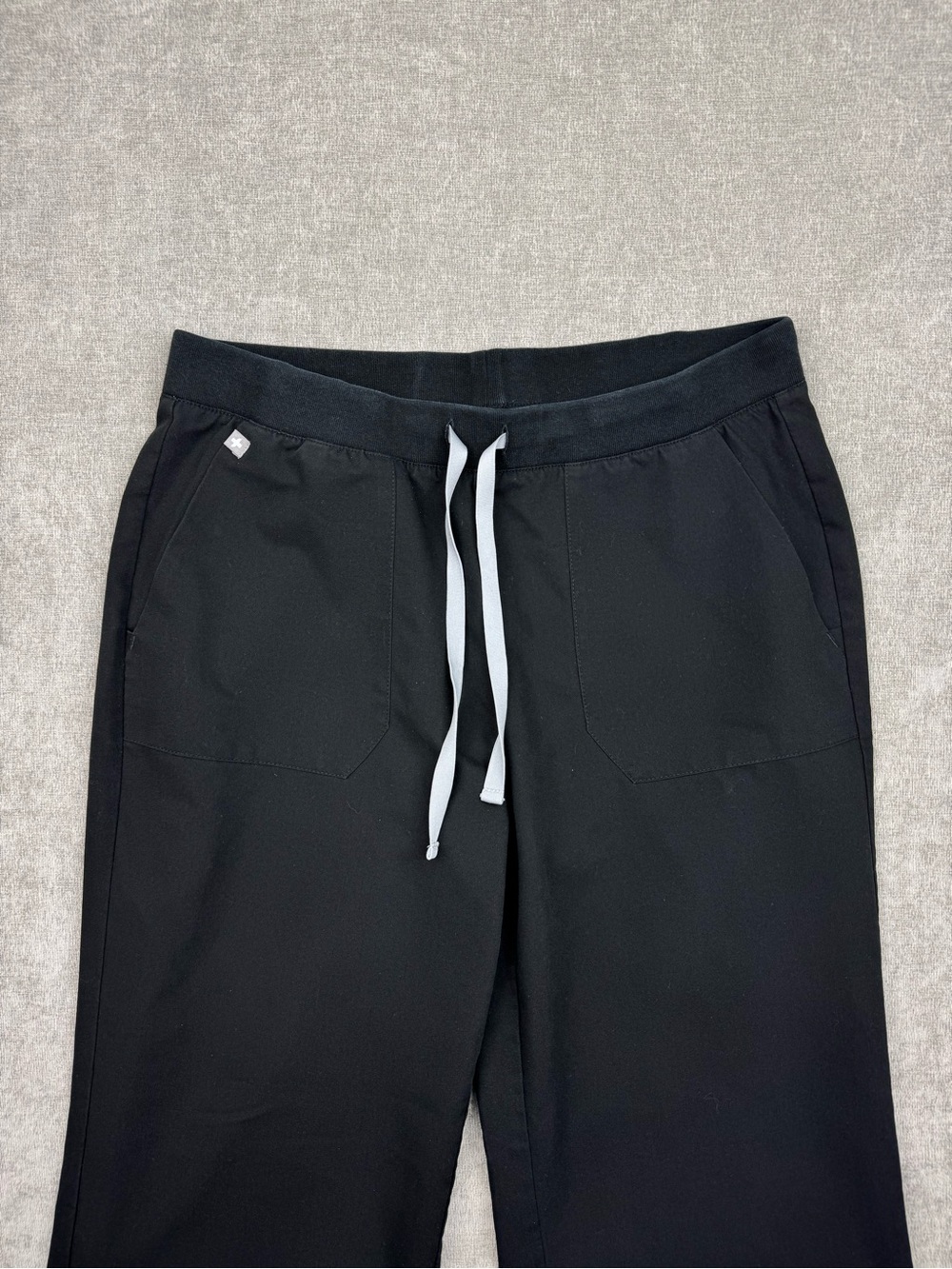 Figs Wide Leg Elastic Waist Scrub Pants Black Women’s Medium - Picture 2 of 10